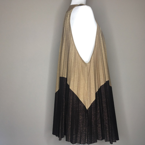 NWT Free People | Pleated Love Metallic Mini Dress - Picture 6 of 7